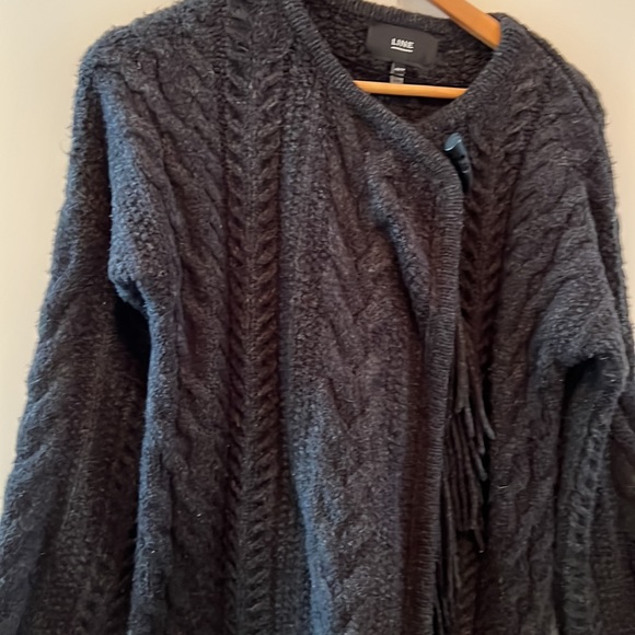 Line cardigan with fringe - Picture 3 of 4